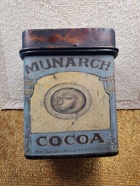 Rustic Cocoa  Decorative kitchen canister with advertising imagery (C36)